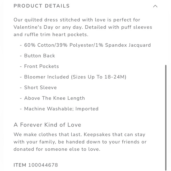 JANIE AND JACK FAIRYTALE QUILTED VALENTINE HEART JACQUARD DRESS - Picture 4 of 4